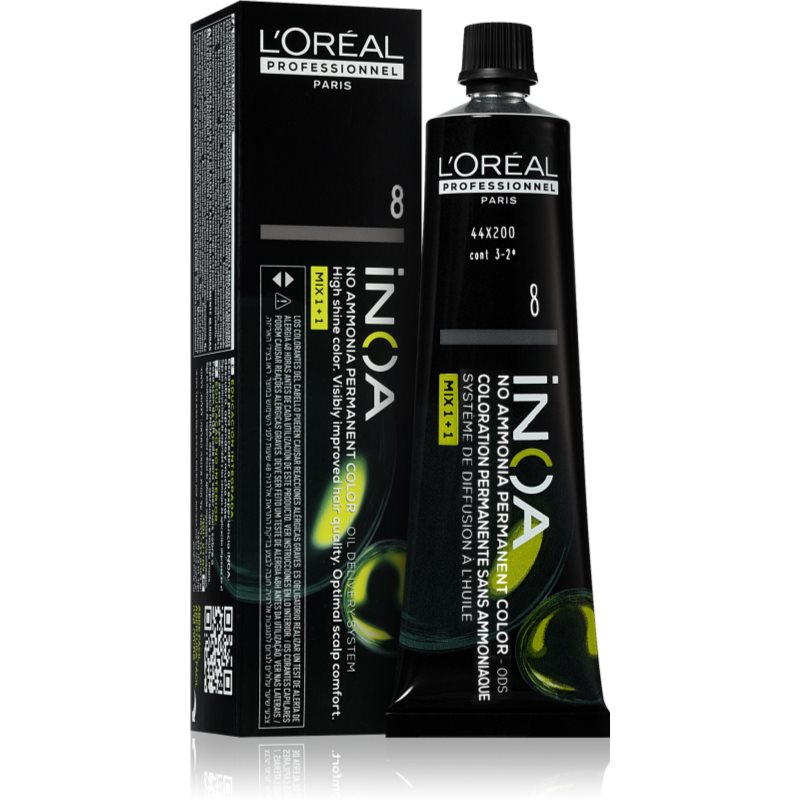 L’Oréal Professionnel Inoa Culoare permanenta pentru par fără amoniac culoare 8 FUNDAMENTAL 60 ml