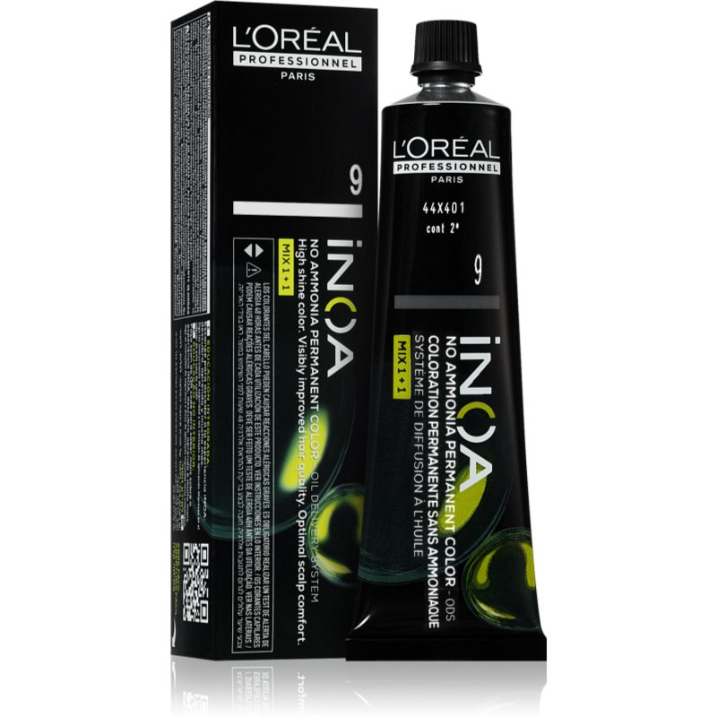 L'Oreal Professionnel Inoa permanent hair dye ammonia-free shade 9 60 ml
