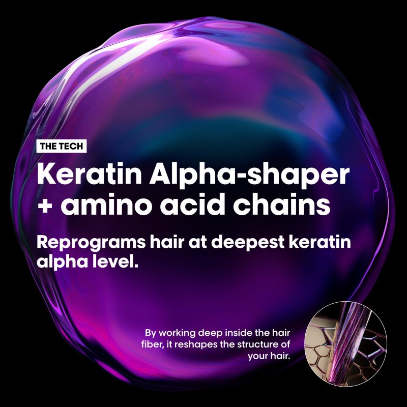 L’Oréal Professionnel Serie Expert Keratin Alpha Sleek šampon pro hladký vzhled vlasů 500 ml (obrázek 5)