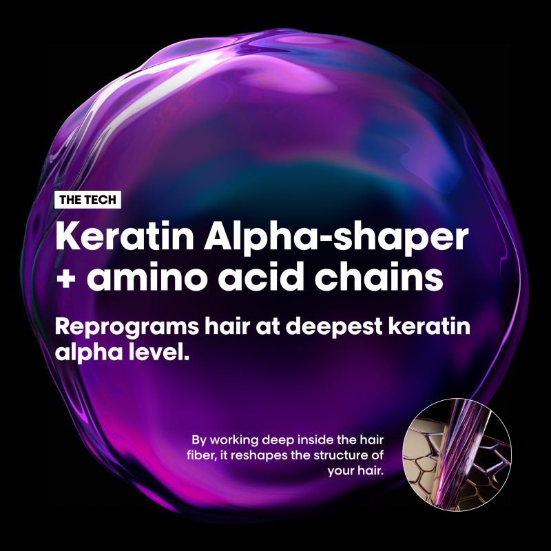 L’Oréal Professionnel Serie Expert Keratin Alpha Sleek šampon pro hladký vzhled vlasů Refill 500 ml (obrázek 4)