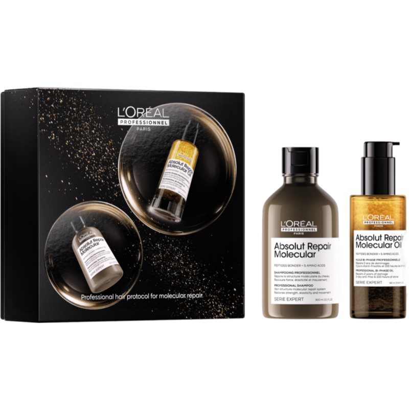 L’Oréal Professionnel Serie Expert Absolut Repair Molecular Kinkekomplekt toitva toimega