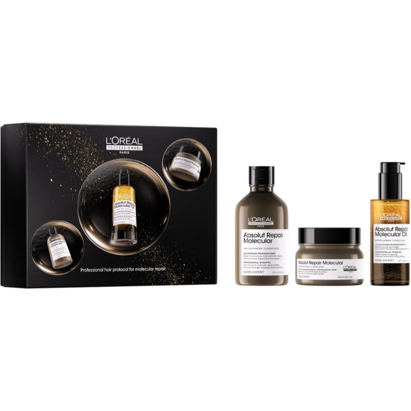 L’Oréal Professionnel Serie Expert Absolut Repair Molecular Kinkekomplekt toitmiseks ja sära andmiseks