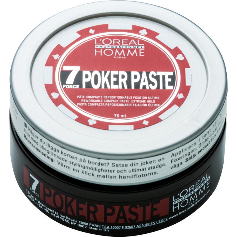 L’Oréal Professionnel Homme 7 Poker modelovacia pasta extra silné spevnenie 75 ml