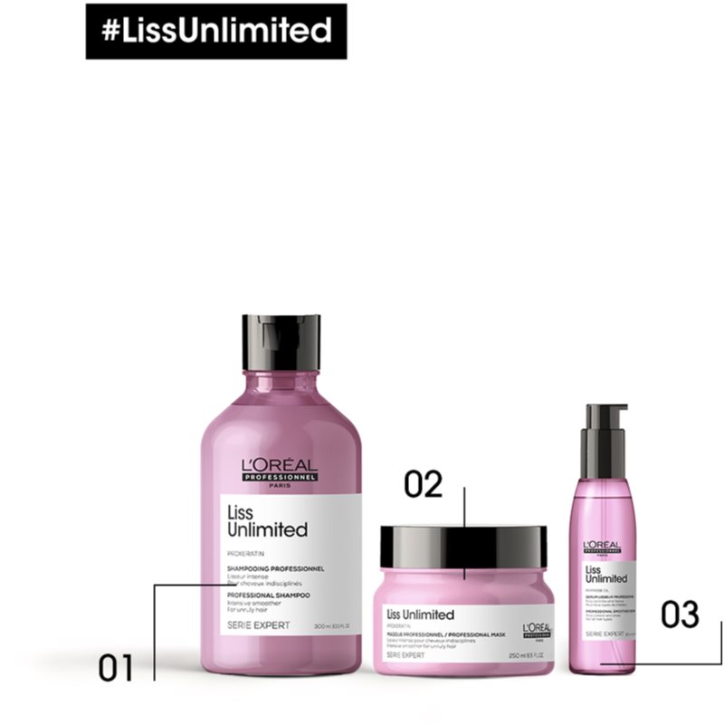 L’Oréal Professionnel Serie Expert Liss Unlimited Smoothing Shampoo For Unruly Hair 300 Ml