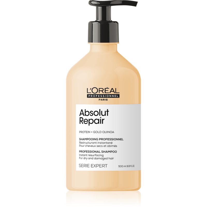 L’Oréal Professionnel Serie Expert Absolut Repair Gold Quinoa + Protein hloubkově regenerační šampon pro suché a poškozené vlasy 500 ml