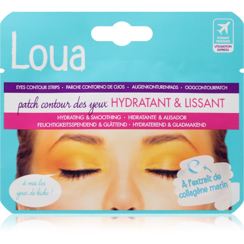 Loua Eyes Contour Strips Hydrating & Smoothing akių kontūrą pakeliantys kaukės lapeliai 5 ml