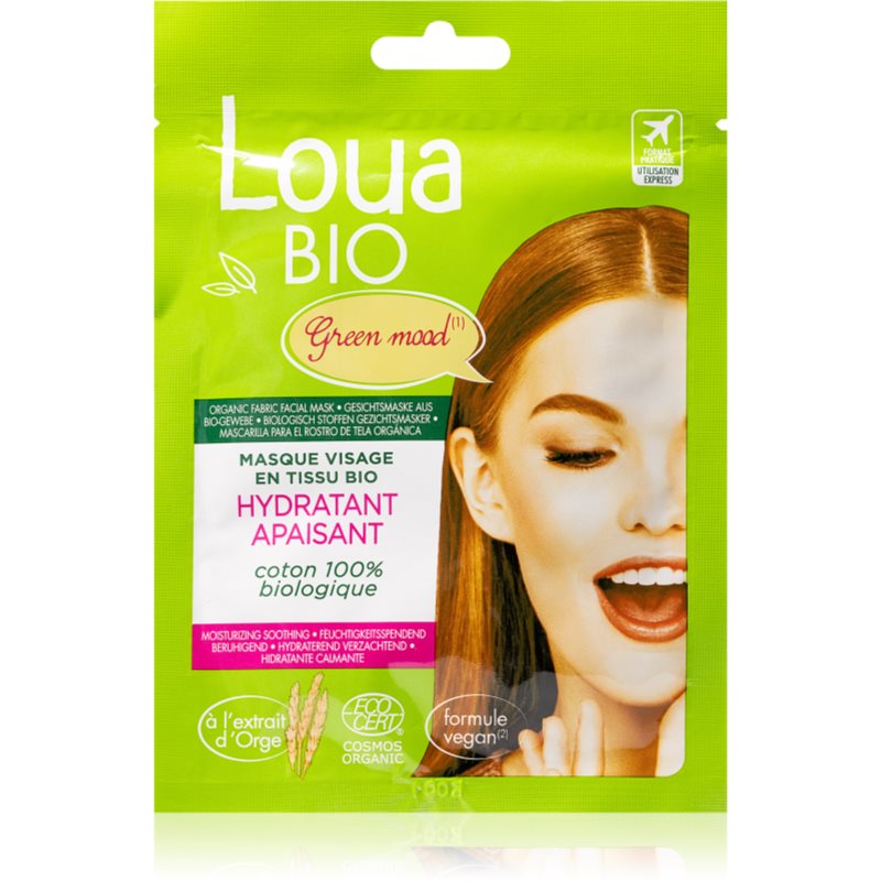 Loua BIO Face Mask drėkinamoji tekstilinė veido kaukė 15 ml