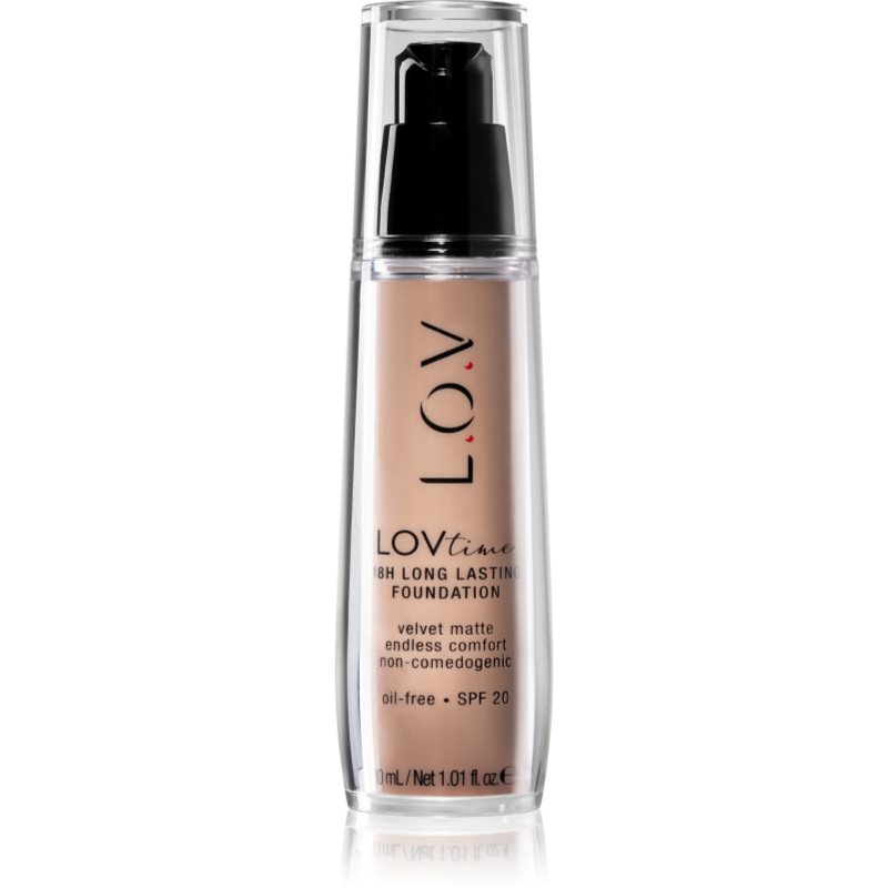 

L.O.V. LOVtime стійкий тональний крем SPF 20 відтінок 001 Alabaster