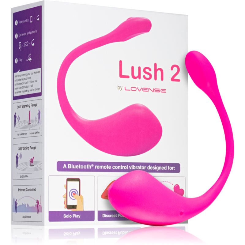 LOVENSE Lush 2 Wearable віброяйце Pink 21 см