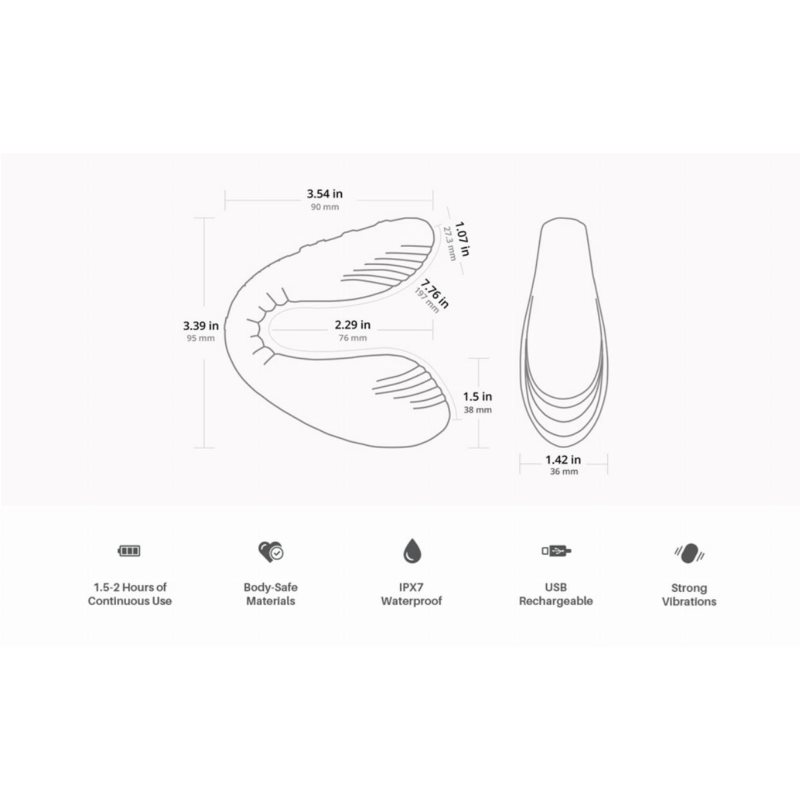 LOVENSE Dolce Quake Adjustable Dual vibrátor 10.3 cm (obrázek 5)