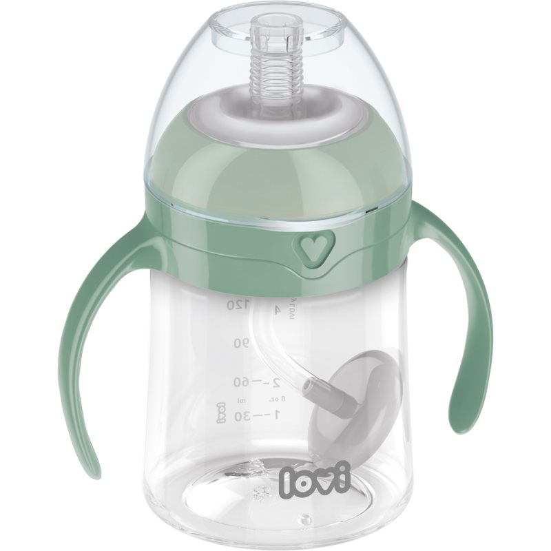 LOVI First Cup cup with straw Green 6m+ 150 ml
