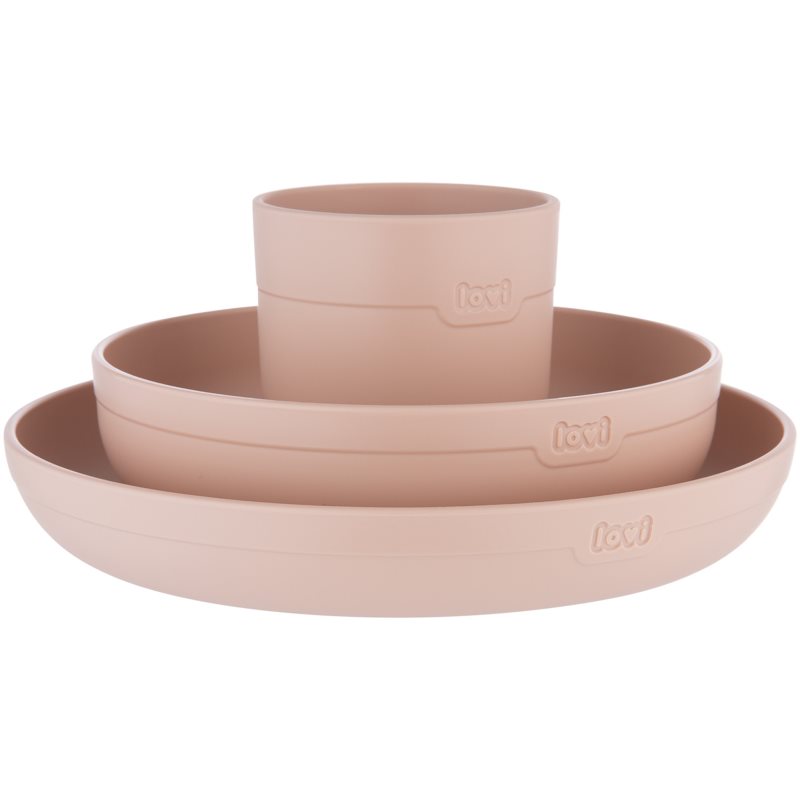 LOVI Tableware Set with Cup servies Nude 3 st