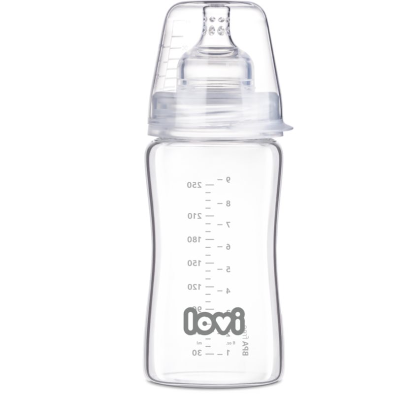 LOVI Glass glass baby bottle 3m+ 250 ml