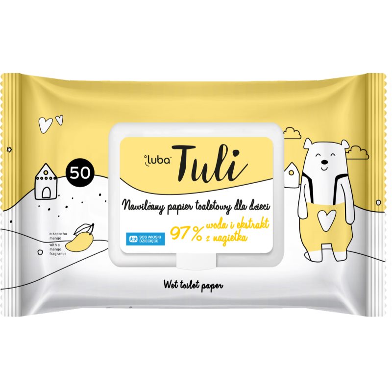 Luba Tuli Wet Toilet Paper for Kids vlhčený toaletný papier Mango 50 ks