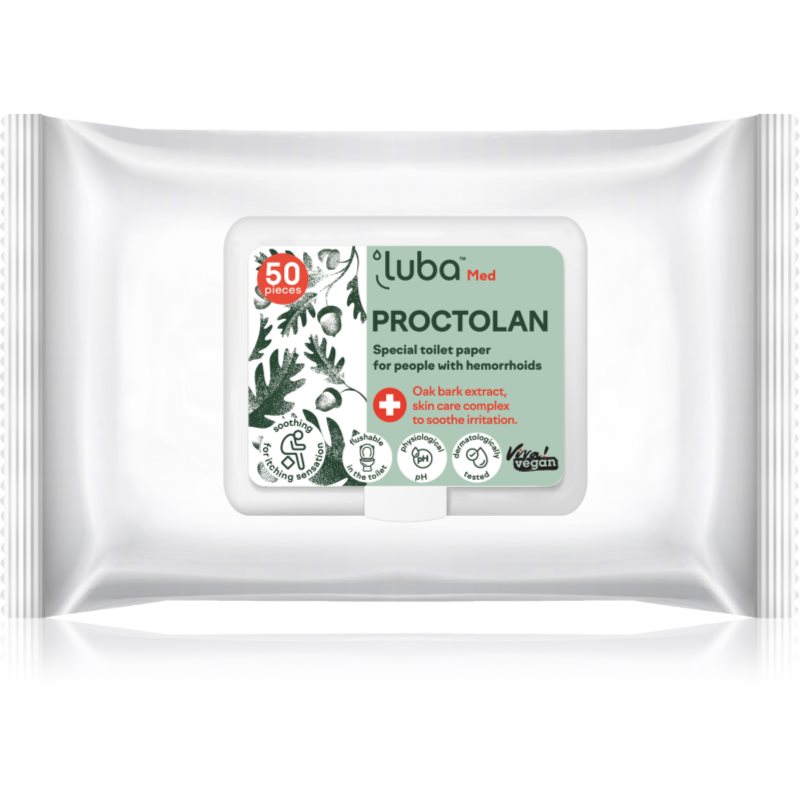 Luba Med Proctolan niisutatud tualettpaber hemorroidide vastu 50 tk