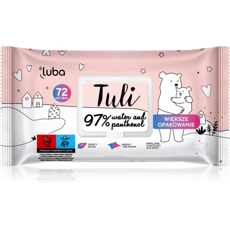 Luba Tuli 97% Water and Panthenol Õrnad niisked salvrätikud beebile 72 tk