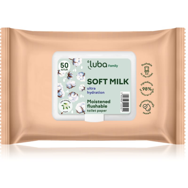 Luba Family Soft Milk vlhčený toaletný papier 50 ks