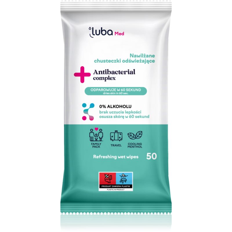 Luba Med Antibacterial Complex Feuchttücher ohne Alkohol 50 St.