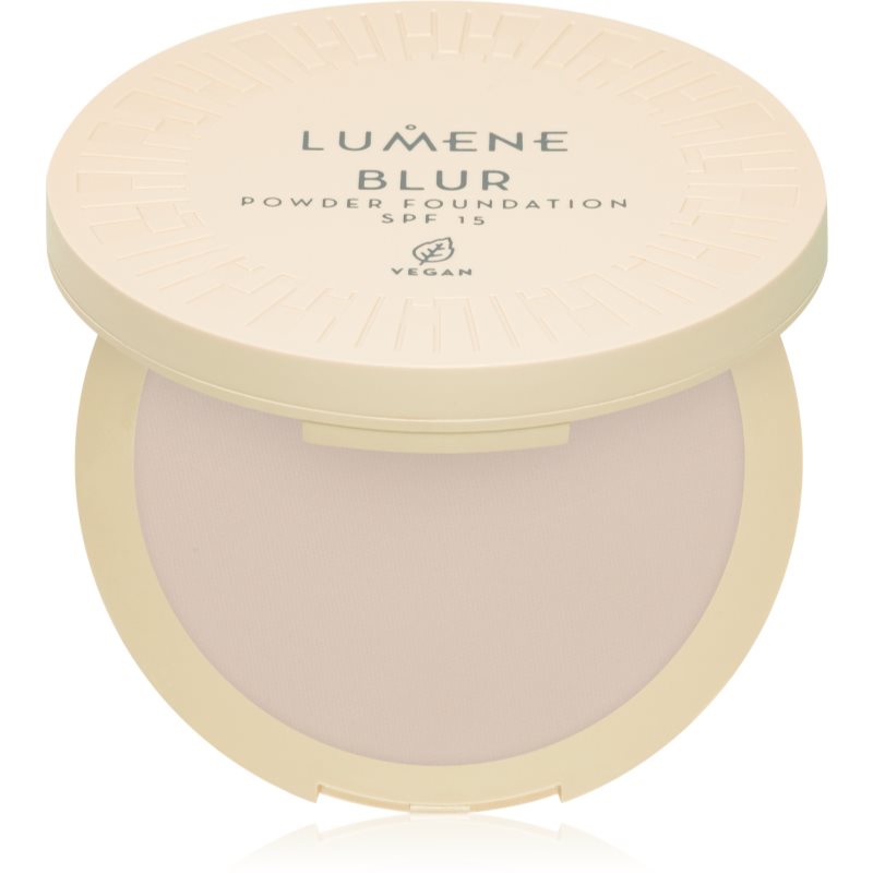 Lumene Blur kompaktný púder a make-up v jednom SPF 15 odtieň No. 2 10 g