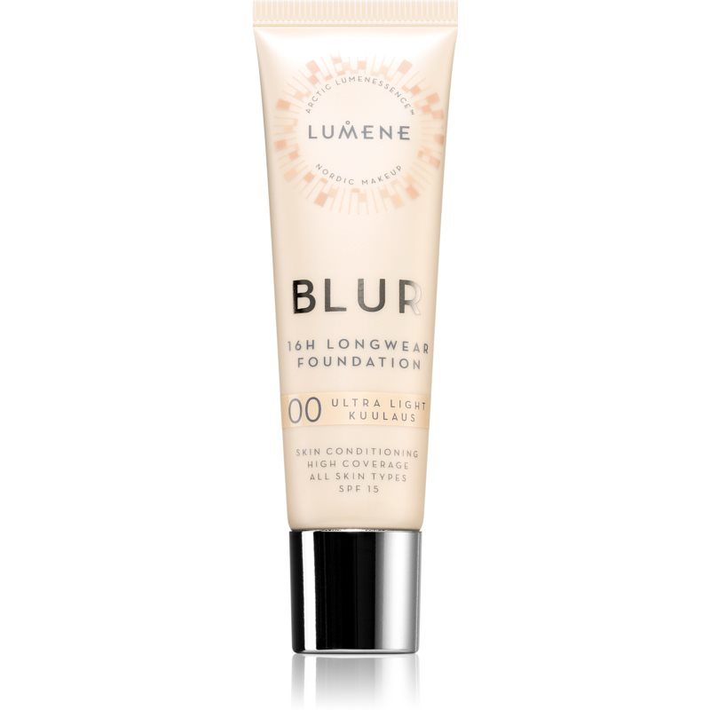 Lumene Nordic Makeup Blur ilgai išliekantis makiažo pagrindas SPF 15 atspalvis 00 Ultra Light 30 ml