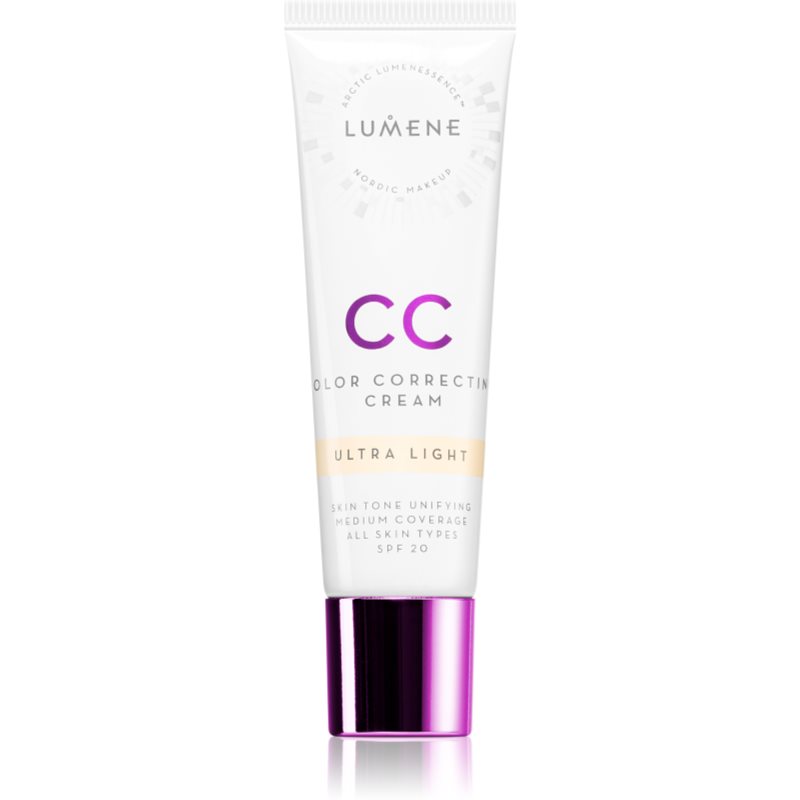Lumene Nordic Makeup Color Correcting odos atspalvį vienodinantis CC kremas SPF 20+ atspalvis Ultra Light 30 ml