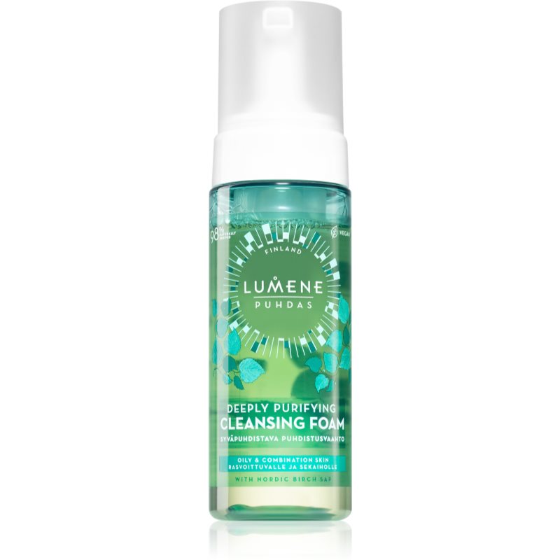 Lumene PUHDAS Deeply Purifying makeup removing foam cleanser for oily and combination skin 150 ml
