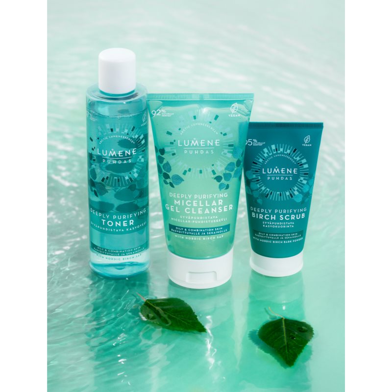 Lumene Deeply Purifying [PUHDAS] mizellares Reinigungsgel für fettige und Mischhaut 150 ml
