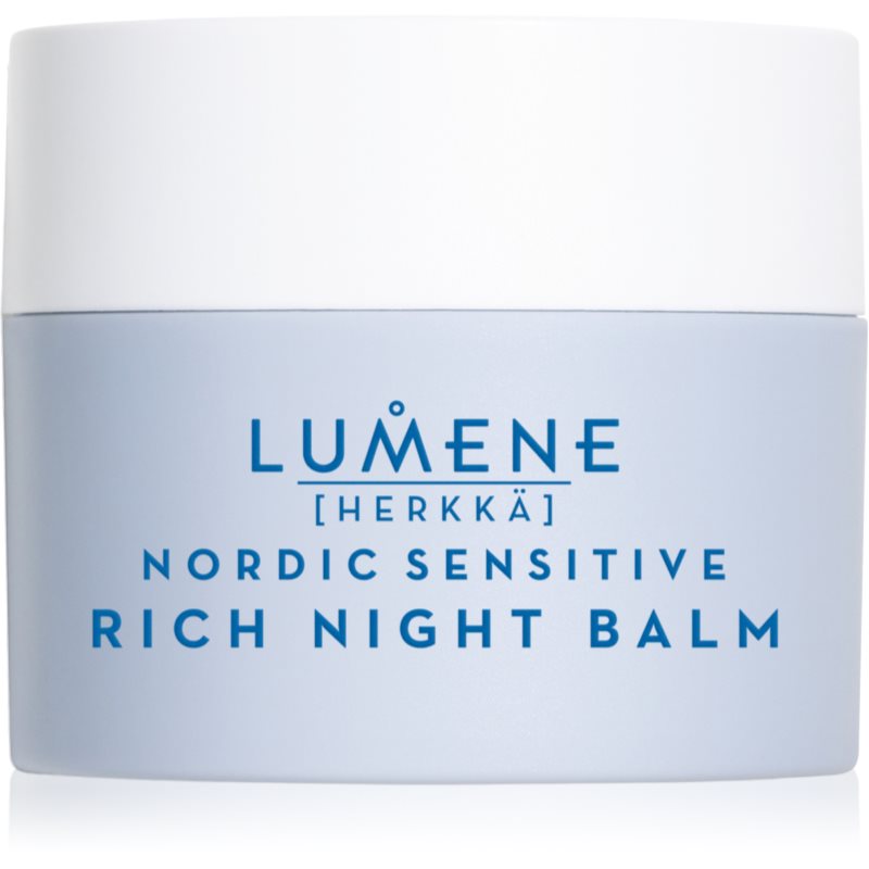 Lumene Nordic Sensitive [HERKKÄ] Rich Night Balm успокояващ нощен балсам за чувствителна кожа на лицето 50 мл.