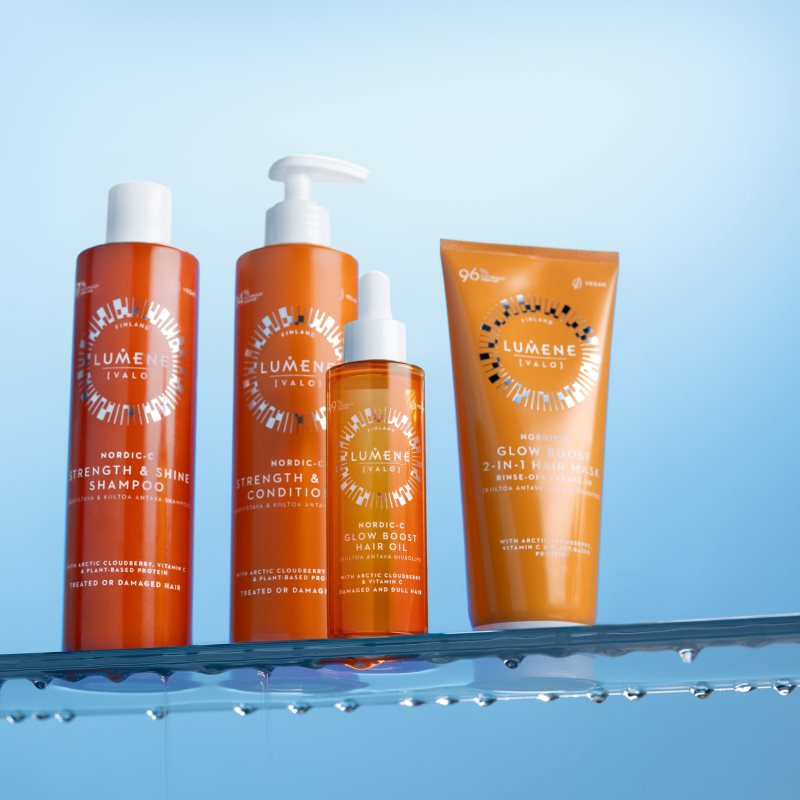 Lumene Nordic-C [VALO] Glow Boost posilující a rozjasňující olej pro suché a poškozené vlasy 75 ml (obrázek 4)