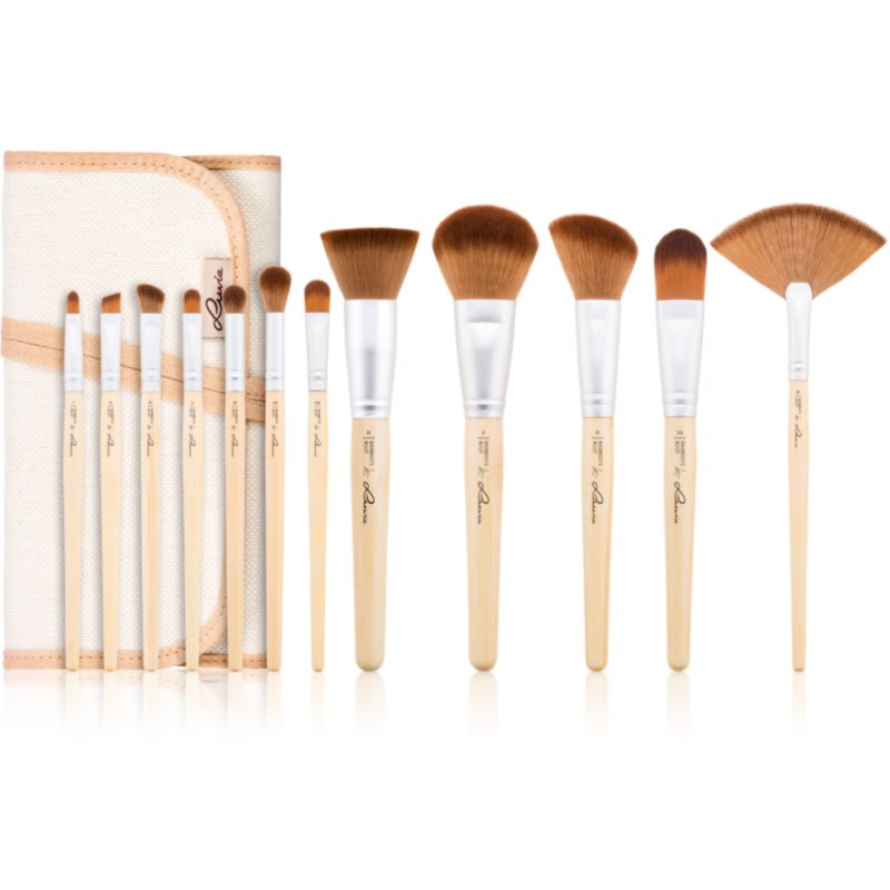 Luvia Cosmetics Bamboo Bamboo's Root makeup brush set with a pouch
