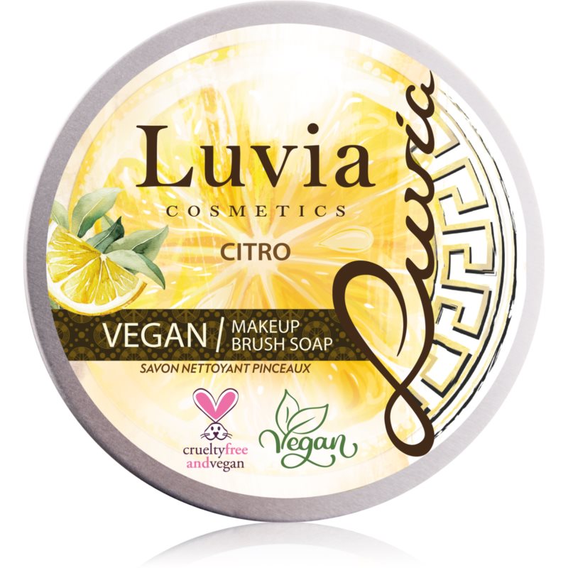 Luvia Cosmetics Brush Soap tisztító szappan kozmetikai ecsetekre illattal Citro 100 g