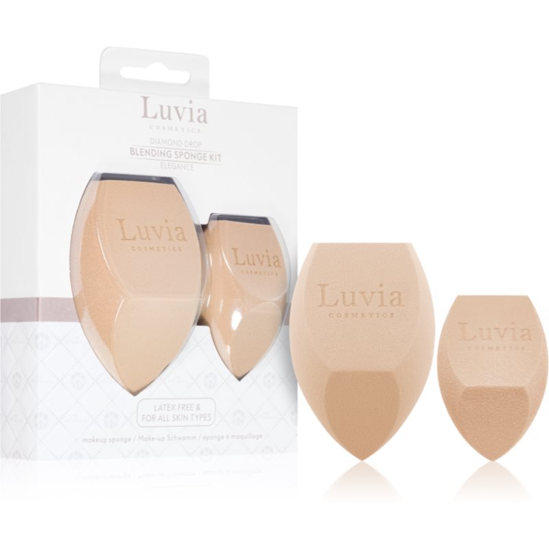 Luvia Cosmetics Diamond Drop Blending Sponge Kit Multifunktionaler Make-up-Schwamm Duo Farbe Elegance 2 St.
