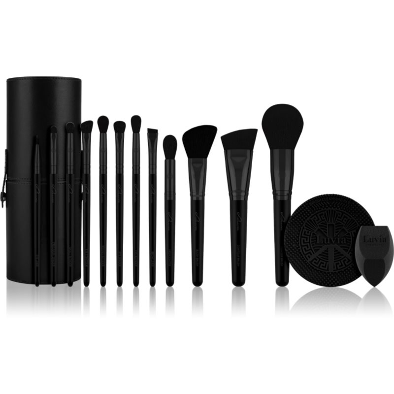 Luvia Cosmetics Prime Vegan Pro Black Edition набір щіточок для макіяжу 12 кс