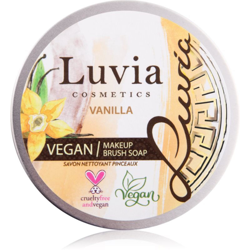 Luvia Cosmetics Brush Soap sapone detergente per pennelli cosmetici con profumazione Vanilla 100 g