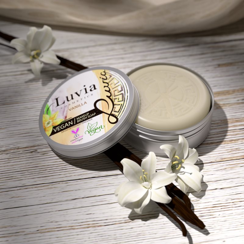 Luvia Cosmetics Brush Soap очищуюче мило для косметичних пензликів з ароматом Vanilla 100 гр