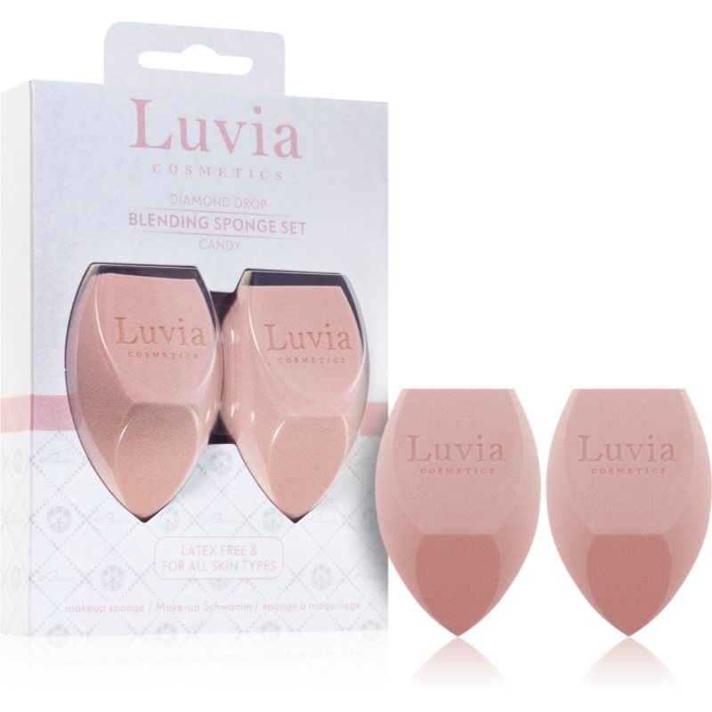 Luvia Cosmetics Diamond Drop Blending Sponge Set спонж для нанесення тонального крему дуо колір Candy 2 кс