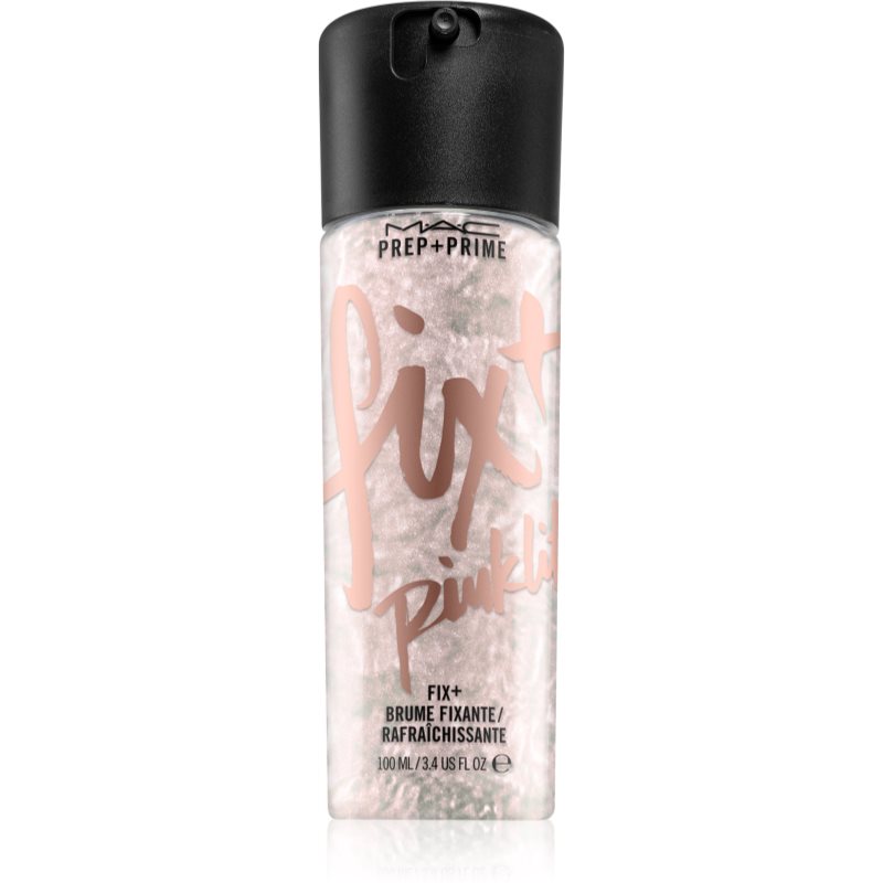 MAC Cosmetics Prep + Prime Fix+ (Shimmer) pleťová mlha pro fixaci make-upu pro okamžité rozjasnění odstín Pinklite 100 ml