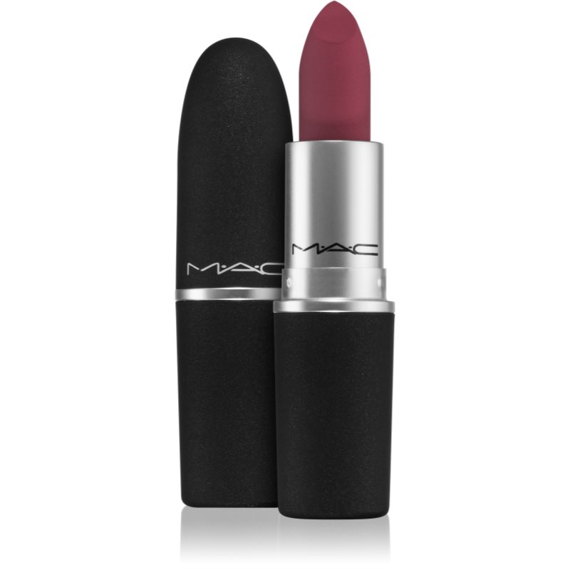 MAC Cosmetics Powder Kiss Lipstick Mattierender Lippenstift Farbton Burning Love 3 g