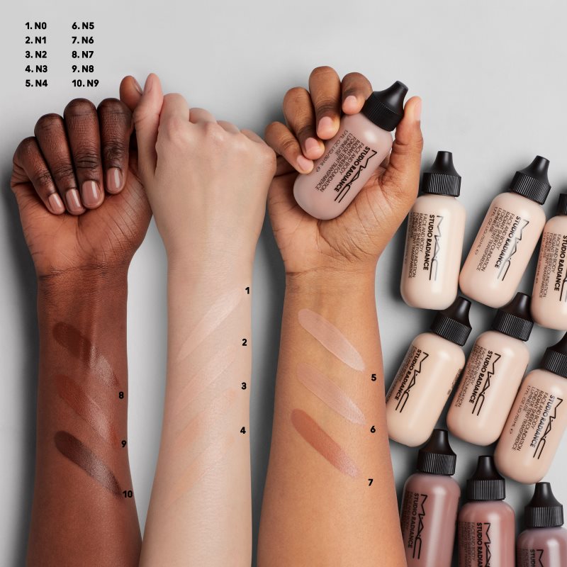 MAC Cosmetics Studio Radiance Face and Body Radiant Sheer Foundation lightweight foundation for face and body shade N9 50 ml