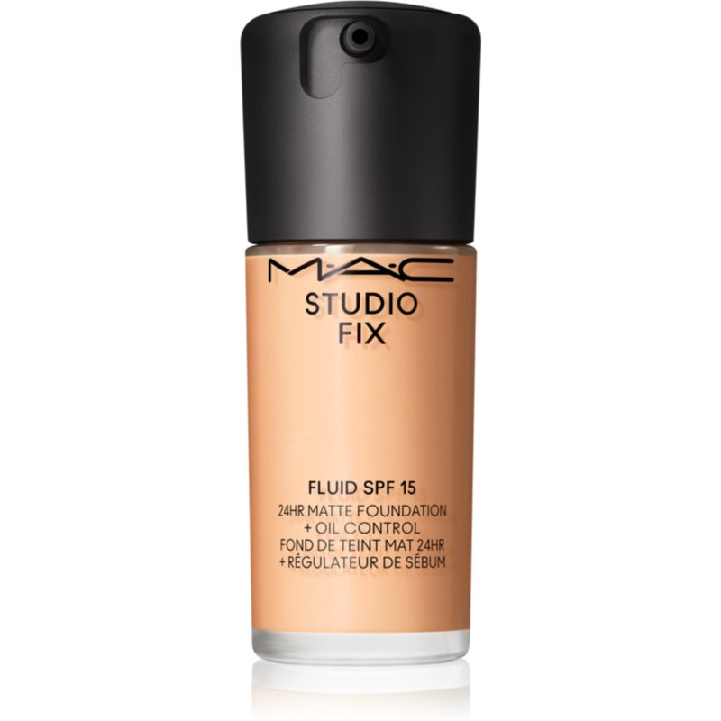MAC Cosmetics Studio Fix Fluid SPF 15 24HR Matte Foundation + Oil Control mattító alapozó SPF 15 árnyalat NC18 30 ml