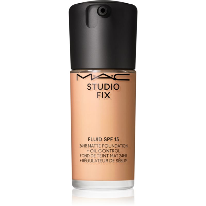 MAC Cosmetics Studio Fix Fluid SPF 15 24HR Matte Foundation + Oil Control mattító alapozó SPF 15 árnyalat N6.5 30 ml