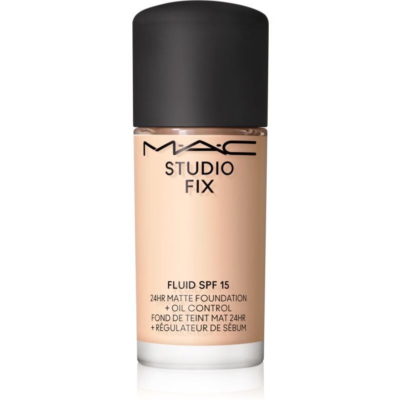 MAC Cosmetics Mini Studio Fix Fluid SPF 15 24HR Matte Foundation + Oil Control mattierendes Make-up SPF 15 Farbton NC10 15 ml