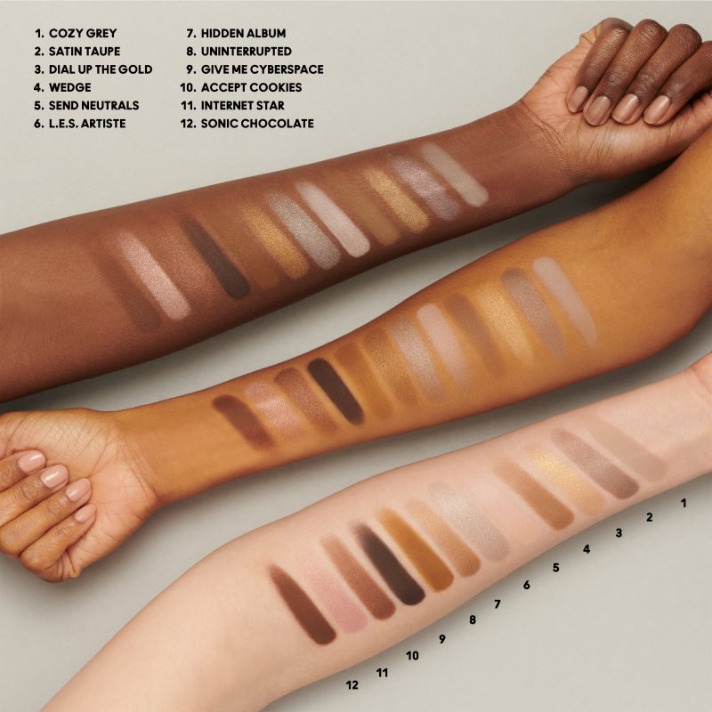 MAC Cosmetics Connect In Colour Eye Shadow Palette 12 Shades палетка тіней для очей відтінок Unfiltered Nudes 12,2 гр