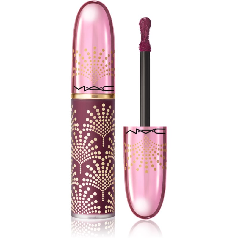 MAC Cosmetics Bubbles & Bows Powder Kiss Liquid Lipcolour matt folyékony állagú ajakrúzs árnyalat It's A Tie! 5 ml