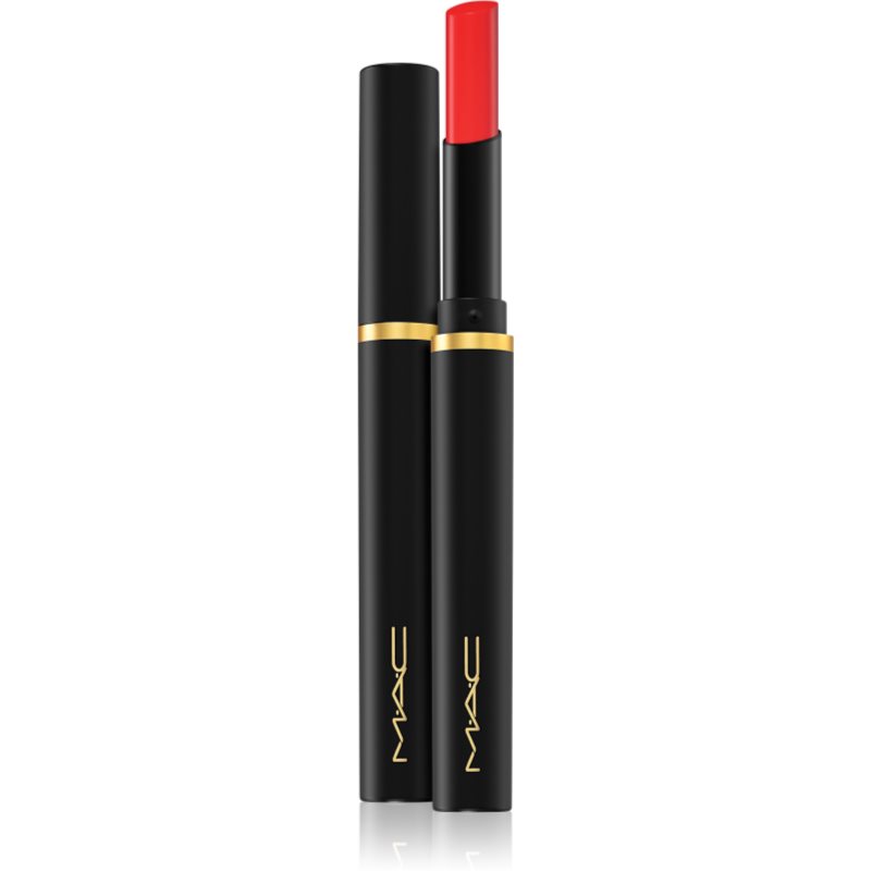 MAC Cosmetics Powder Kiss Velvet Blur Slim Stick hidratáló matt rúzs árnyalat Ruby New 2 g