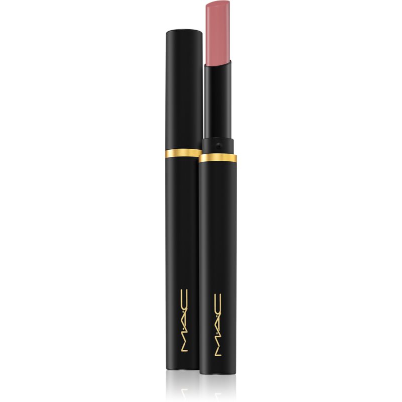 MAC Cosmetics Powder Kiss Velvet Blur Slim Stick moisturising matt lipstick shade Over the Taupe 2 g