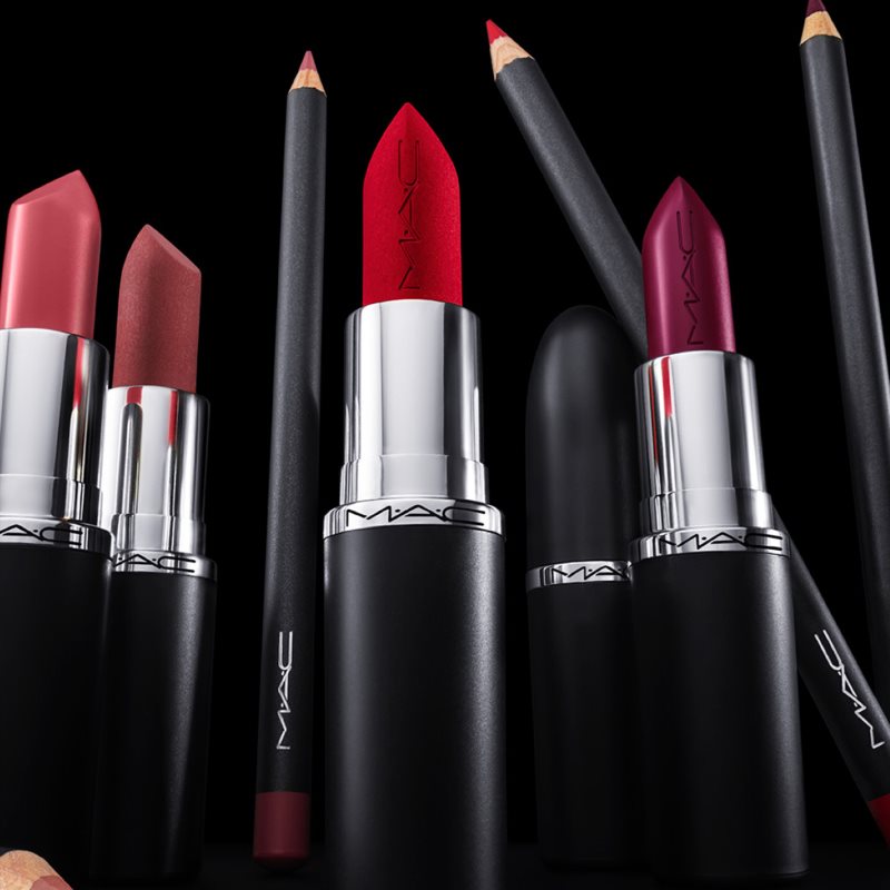 MAC Cosmetics MACximal Silky Matte Lipstick matná rtěnka odstín Ruby Woo 3,5 g