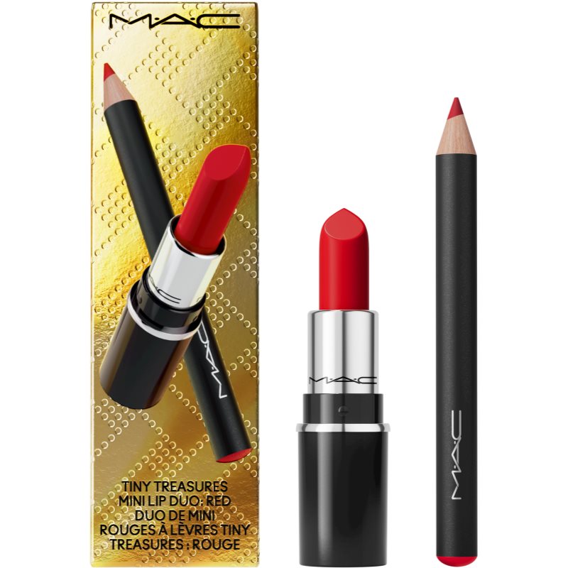 MAC Cosmetics Holiday Tiny Treasures Mini Lip Duo dárková sada Red (na rty) odstín