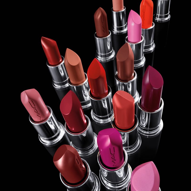MAC Cosmetics MACximal Sleek Satin Lipstick krémová hydratační rtěnka odstín BRAVE RED 3.5 g (obrázek 7)