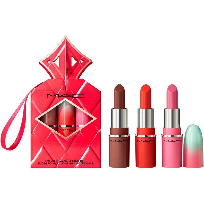 MAC Cosmetics Holiday Wildest Gleams Mini Lusterglass Lip Trio Geschenkset für Lippen Farbton Brights